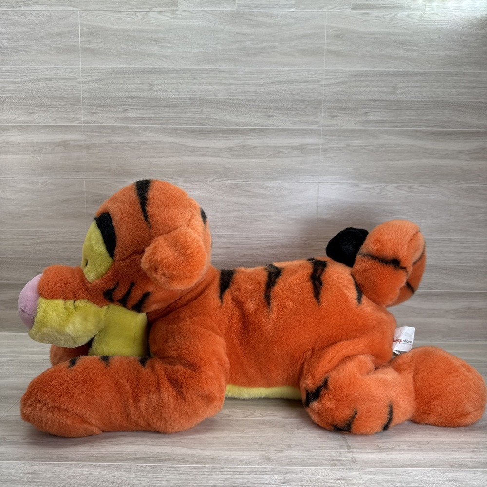 Disney Store TIGGER Laying Down Plush Winnie the Pooh Stuffed Animal EUC